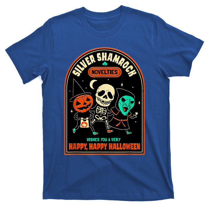 Vintage Silver Shamrock Novelties Happy Happy Halloween T-Shirt