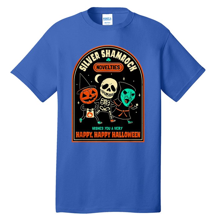 Vintage Silver Shamrock Novelties Happy Happy Halloween Tall T-Shirt