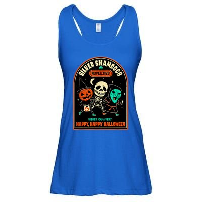 Vintage Silver Shamrock Novelties Happy Happy Halloween Ladies Essential Flowy Tank