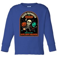 Vintage Silver Shamrock Novelties Happy Happy Halloween Toddler Long Sleeve Shirt