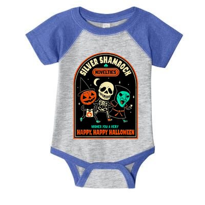 Vintage Silver Shamrock Novelties Happy Happy Halloween Infant Baby Jersey Bodysuit