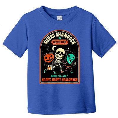 Vintage Silver Shamrock Novelties Happy Happy Halloween Toddler T-Shirt