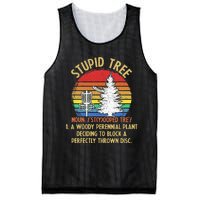 Vintage Sunset Stupid Tree Disc Golf Funny Mesh Reversible Basketball Jersey Tank