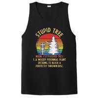 Vintage Sunset Stupid Tree Disc Golf Funny PosiCharge Competitor Tank