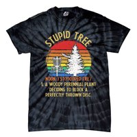 Vintage Sunset Stupid Tree Disc Golf Funny Tie-Dye T-Shirt