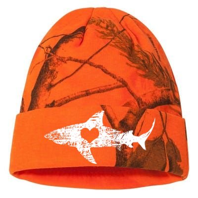 Vintage Shark Silhouette Hammerhead Shark Tiger Shark Heart Kati Licensed 12" Camo Beanie