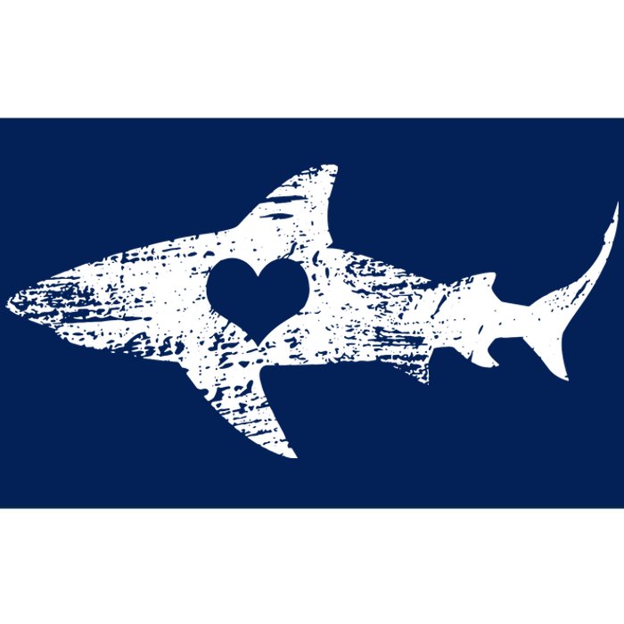 Vintage Shark Silhouette Hammerhead Shark Tiger Shark Heart Bumper Sticker