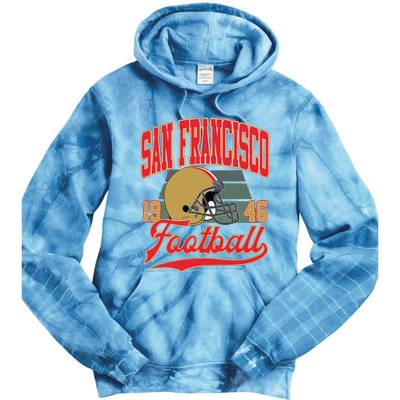 Vintage Style San Francisco Football Tie Dye Hoodie