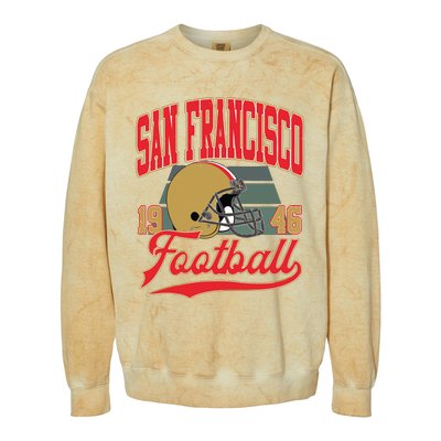 Vintage Style San Francisco Football Colorblast Crewneck Sweatshirt