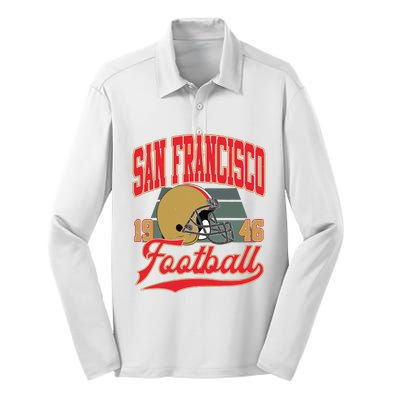 Vintage Style San Francisco Football Silk Touch Performance Long Sleeve Polo