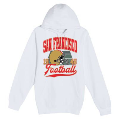 Vintage Style San Francisco Football Premium Pullover Hoodie