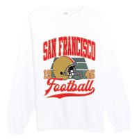 Vintage Style San Francisco Football Premium Crewneck Sweatshirt