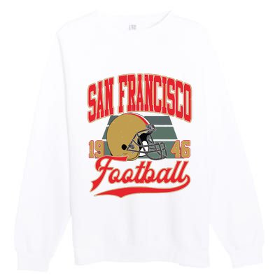 Vintage Style San Francisco Football Premium Crewneck Sweatshirt