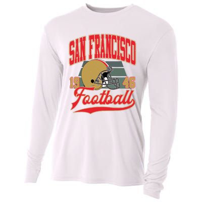 Vintage Style San Francisco Football Cooling Performance Long Sleeve Crew