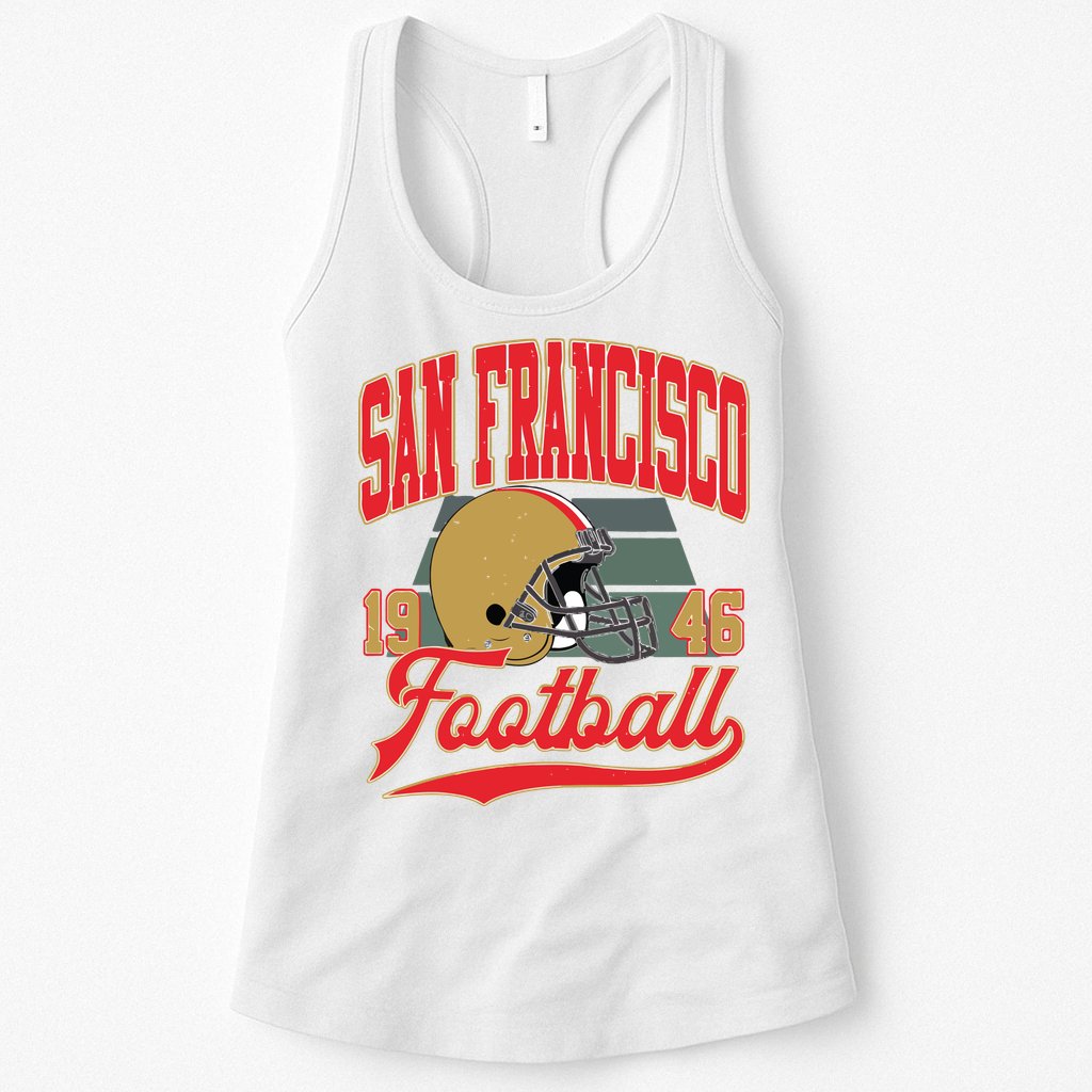 Vintage Style San Francisco Football Womens Tank Top