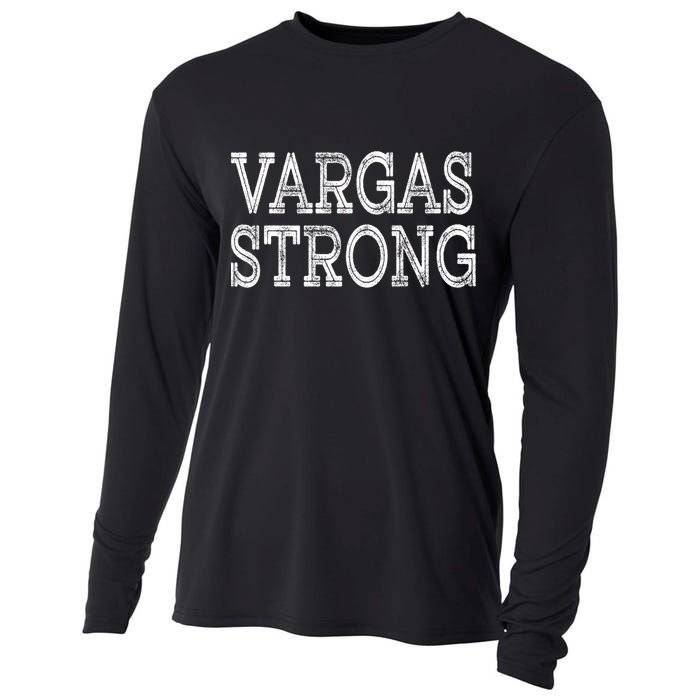 Vargas Strong Squad Family Reunion Last Name Team Custom Gift Cooling Performance Long Sleeve Crew
