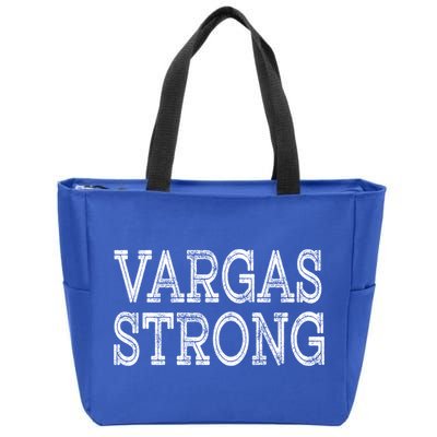 Vargas Strong Squad Family Reunion Last Name Team Custom Gift Zip Tote Bag