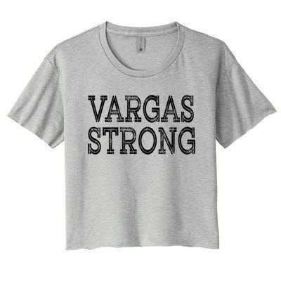 Vargas Strong Squad Family Reunion Last Name Team Custom Gift Women's Crop Top Tee