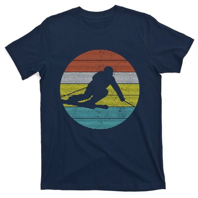 Vintage Ski Skiing Winter Sports Racing Skier Gift T-Shirt