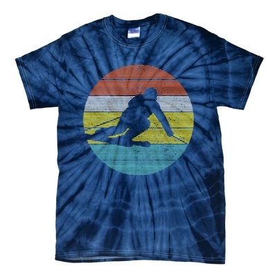 Vintage Ski Skiing Winter Sports Racing Skier Gift Tie-Dye T-Shirt