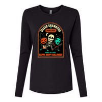 Vintage Silver Shamrock Novelties Happy Happy Halloween Womens Cotton Relaxed Long Sleeve T-Shirt