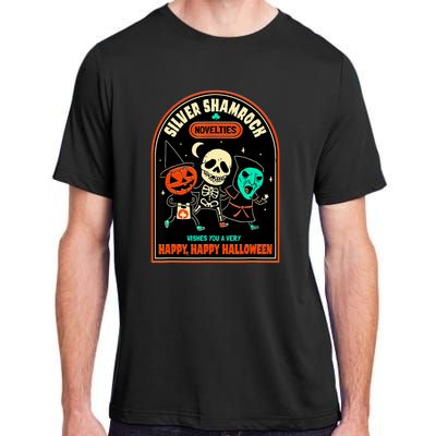 Vintage Silver Shamrock Novelties Happy Happy Halloween Adult ChromaSoft Performance T-Shirt