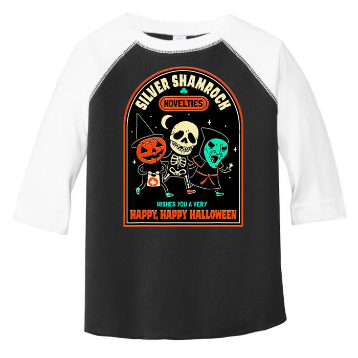 Vintage Silver Shamrock Novelties Happy Happy Halloween Toddler Fine Jersey T-Shirt