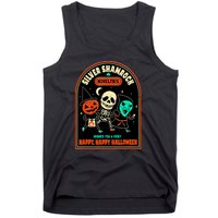 Vintage Silver Shamrock Novelties Happy Happy Halloween Tank Top