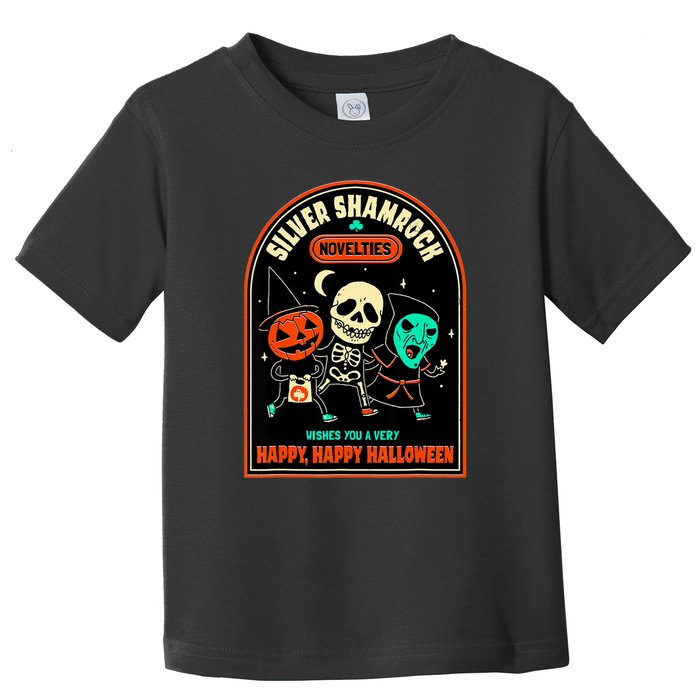 Vintage Silver Shamrock Novelties Happy Happy Halloween Toddler T-Shirt