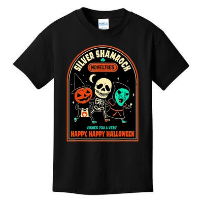 Vintage Silver Shamrock Novelties Happy Happy Halloween Kids T-Shirt