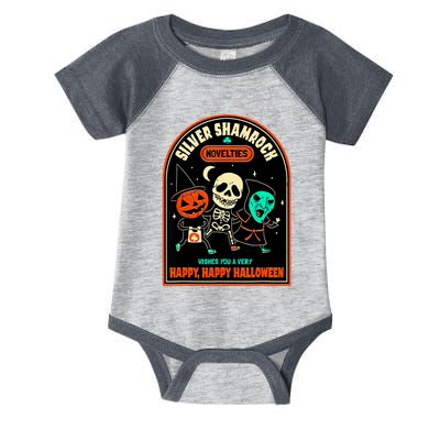 Vintage Silver Shamrock Novelties Happy Happy Halloween Infant Baby Jersey Bodysuit