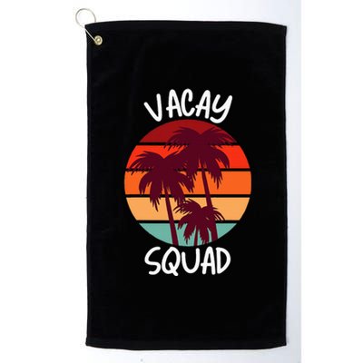 Vacay Squad Summer Vacation Family Friends Platinum Collection Golf Towel