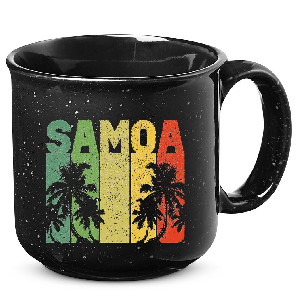 Vintage Samoa Samoan 15oz Campfire Ceramic Mug