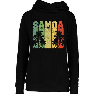 Vintage Samoa Samoan Womens Funnel Neck Pullover Hood