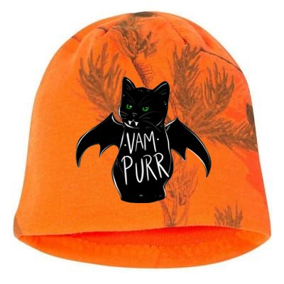 Vampurr Stay Spooky Cute Cat Funny Cat Black Funny Gift Kati - Camo Knit Beanie