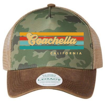 Vintage Sunset Stripes C.O.A.C.H.E.L.L.A California Legacy Tie Dye Trucker Hat