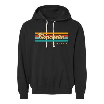 Vintage Sunset Stripes C.O.A.C.H.E.L.L.A California Garment-Dyed Fleece Hoodie
