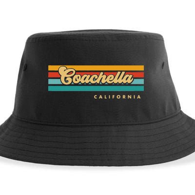 Vintage Sunset Stripes C.O.A.C.H.E.L.L.A California Sustainable Bucket Hat