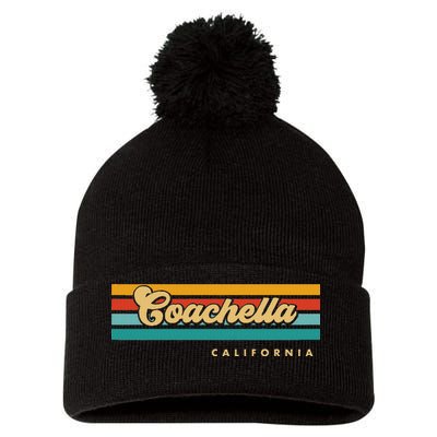 Vintage Sunset Stripes C.O.A.C.H.E.L.L.A California Pom Pom 12in Knit Beanie