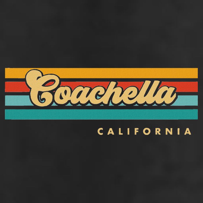 Vintage Sunset Stripes C.O.A.C.H.E.L.L.A California Golf Towel