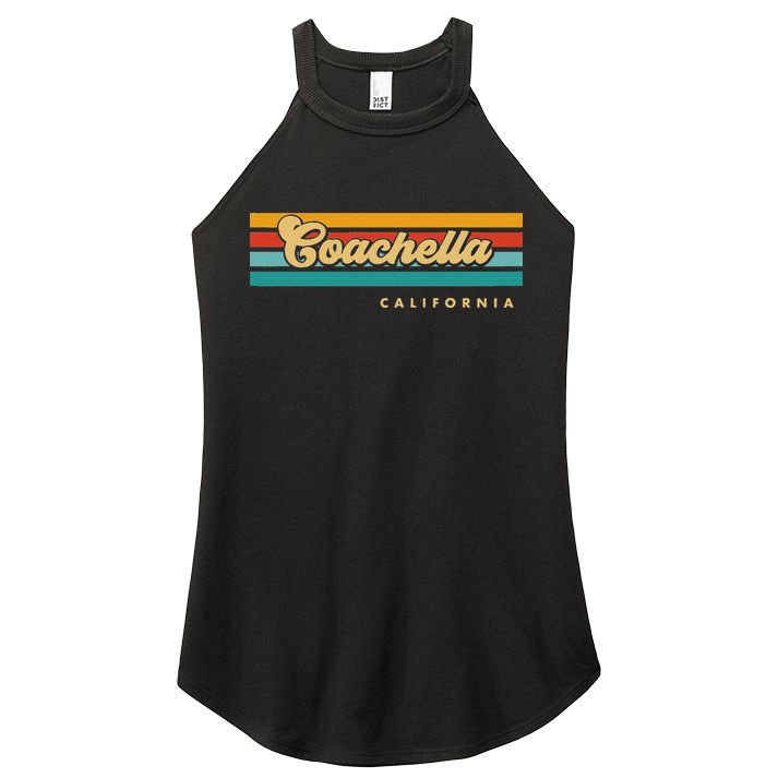Vintage Sunset Stripes C.O.A.C.H.E.L.L.A California Women's Perfect Tri Rocker Tank