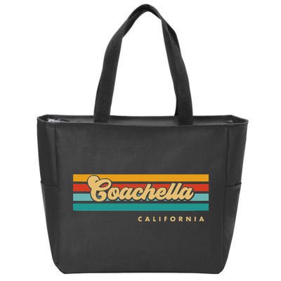 Vintage Sunset Stripes C.O.A.C.H.E.L.L.A California Zip Tote Bag