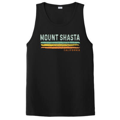 Vintage Sunset Stripes Mount Shasta PosiCharge Competitor Tank