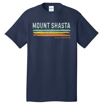 Vintage Sunset Stripes Mount Shasta Tall T-Shirt