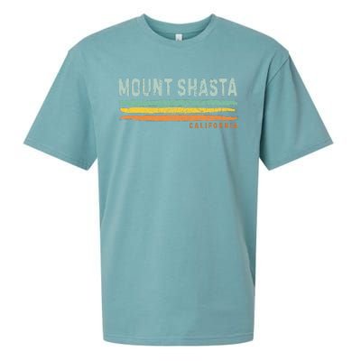 Vintage Sunset Stripes Mount Shasta Sueded Cloud Jersey T-Shirt