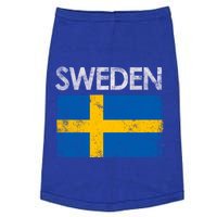 Vintage Sweden Swedish Flag Pride Gift Cool Gift Doggie Tank