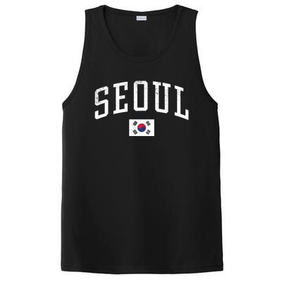 Vintage Seoul South Korea Country Flag Souvenir Vacation Cool Gift PosiCharge Competitor Tank