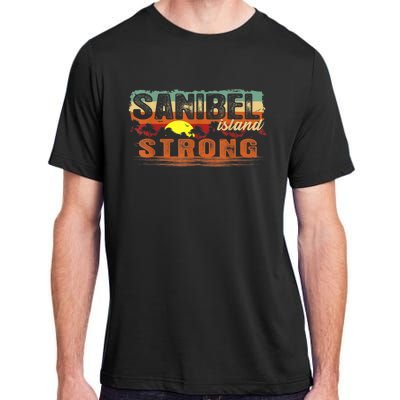 Vintage Sunset Sanibel Island FL Tee Sanibel Island Strong Adult ChromaSoft Performance T-Shirt