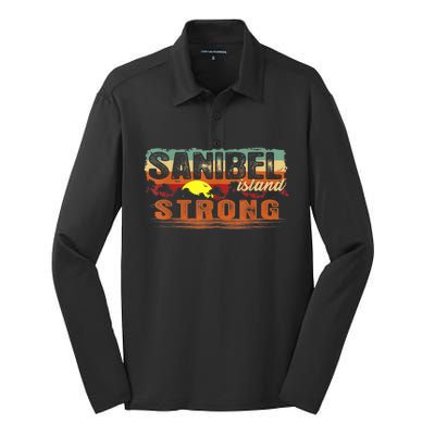 Vintage Sunset Sanibel Island FL Tee Sanibel Island Strong Silk Touch Performance Long Sleeve Polo