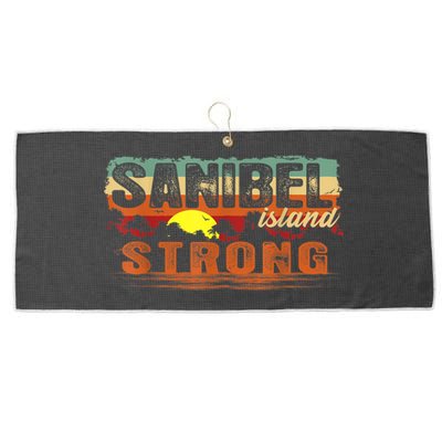 Vintage Sunset Sanibel Island FL Tee Sanibel Island Strong Large Microfiber Waffle Golf Towel